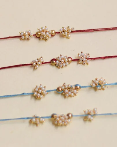 Triple Bajra Pearl Rakhi